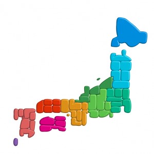 日本地図　日本　地図　立体